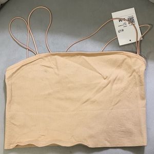 Beige / Cream Crop Top